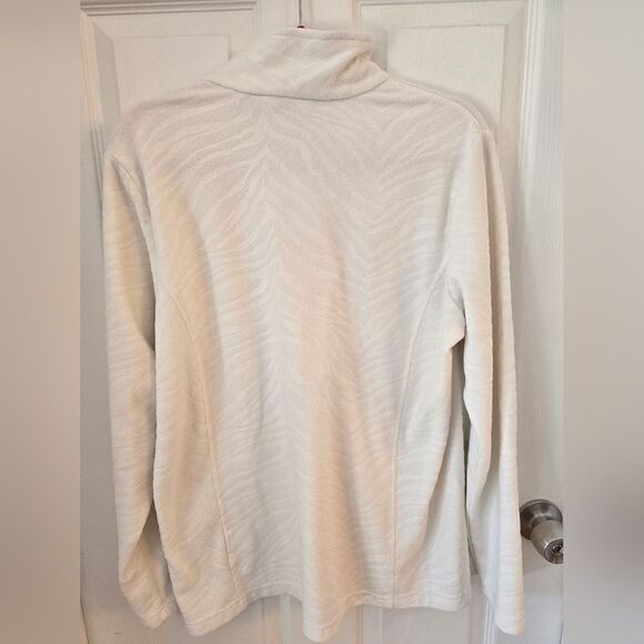 Lands' End White Fleece Pullover - Picture 3 of 5